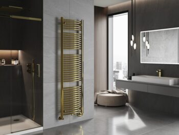 MEXEN - Ares vykurovací rebrík/radiátor 1800 x 500 mm, 647 W, zlatá W102-1800-500-00-50