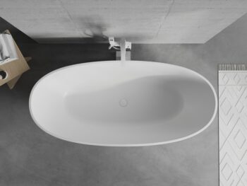 MEXEN - Bari voľne stojaca vaňa z liateho mramoru 165 x 75, biela mat 57221657500