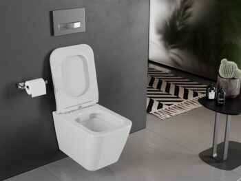 MEXEN - Cube Závesná WC misa vrátane sedátka s slow-slim, duroplast, biela 30924000