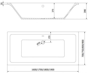 MEXEN - Cube obdĺžniková vaňa 160 x 70, biela 55051607000