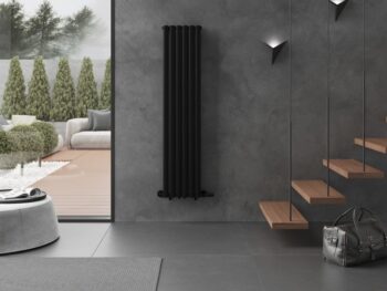 MEXEN - Dallas vykurovací rebrík/radiátor 1600 x 360 mm, 1039 W, čierny W214-1600-360-00-70