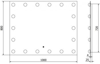 MEXEN - Dona zrkadlo s osvetlením 100 x 80, LED 600 9818-100-080-611-00