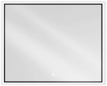 MEXEN - Erma zrkadlo s osvetlením 100 x 80, LED 6000K, čierny rám 9814-100-080-611-70