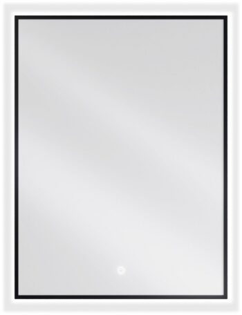 MEXEN - Erma zrkadlo s osvetlením 60 x 80, LED 6000K, čierny rám 9814-060-080-611-70