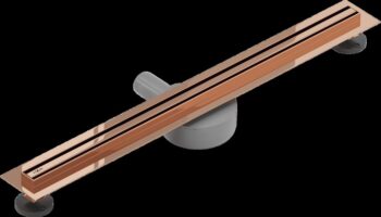 MEXEN - Flat 360 Slim podlahový žľab 70 cm otočný ružové zlato 1641070