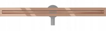 MEXEN - Flat 360 Slim podlahový žľab 70 cm otočný ružové zlato 1641070
