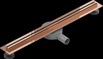 MEXEN - Flat 360 Slim podlahový žľab 70 cm otočný ružové zlato 1641070