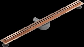 MEXEN - Flat 360 Slim podlahový žľab 90 cm otočný ružové zlato 1641090