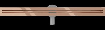 MEXEN - Flat 360 Slim podlahový žľab 90 cm otočný ružové zlato 1641090