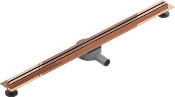 MEXEN - Flat 360 Slim podlahový žľab 90 cm otočný ružové zlato 1641090