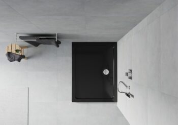 MEXEN - Flat sprchová vanička obdĺžniková slim 80 x 70, čierna 40707080