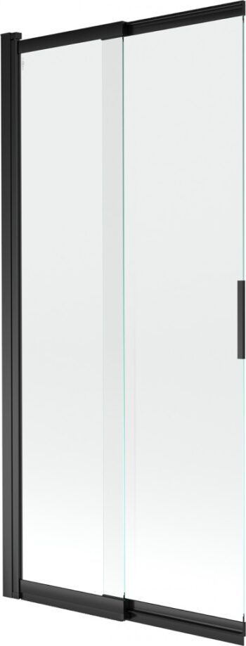 MEXEN - Fox 2-krídla posuvná vaňová zástena 85 x 150, transparent, čierna 891-085-002-70-00