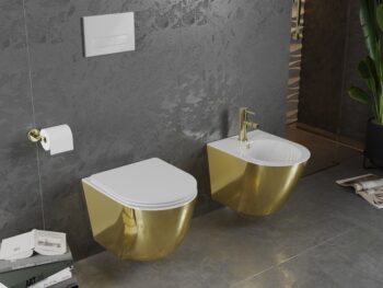 MEXEN - Lena bidet závesný, biela/zlatá 35224806