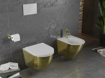 MEXEN - Lena bidet závesný, biela/zlatá vzor 35224808