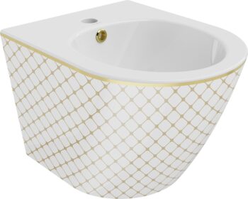 MEXEN - Lena bidet závesný, biela/zlatá vzor 35224809