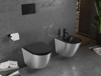 MEXEN - Lena bidet závesný, čierna mat/strieborná vzor 35224873