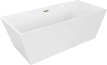 MEXEN - Lita vaňa voľne stojaca 170x75, biela, zlatý sifón 52121707500-G