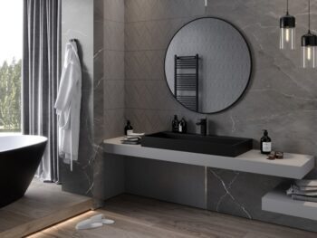 MEXEN - Loft zrkadlo 100, čierny rám 9850-100-100-000-70