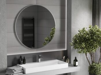 MEXEN - Loft zrkadlo 100, nerezový rám 9850-100-100-000-10