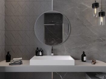 MEXEN - Loft zrkadlo 80, nerezový rám 9850-080-080-000-10