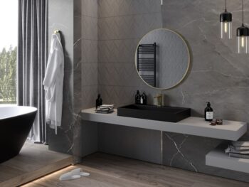 MEXEN - Loft zrkadlo 80, zlatý rám 9850-080-080-000-50