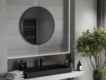 MEXEN - Loft zrkadlo 85, čierny rám 9850-085-085-000-70