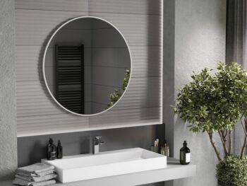 MEXEN - Loft zrkadlo 90, biely rám 9850-090-090-000-20