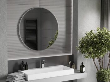 MEXEN - Loft zrkadlo 90, nerezový rám 9850-090-090-000-10