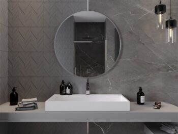MEXEN - Loft zrkadlo 90, nerezový rám 9850-090-090-000-10