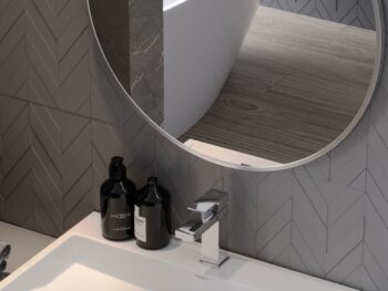 MEXEN - Loft zrkadlo 90, nerezový rám 9850-090-090-000-10