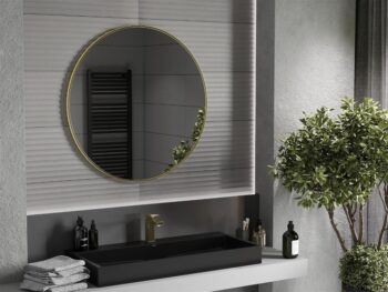MEXEN - Loft zrkadlo 90, zlatý rám 9850-090-090-000-50
