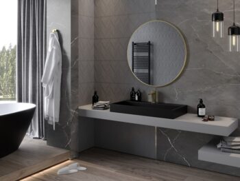 MEXEN - Loft zrkadlo 90, zlatý rám 9850-090-090-000-50