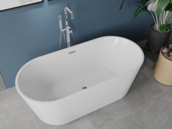 MEXEN - Luna vaňa voľne stojaca 170x80, biela, bez krytu prepadu a zátky 52031708000-SS