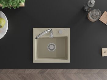 MEXEN MEXEN - Milo granitový, kuchyňský drez 1 435x410 mm, béžová 6505441000-69