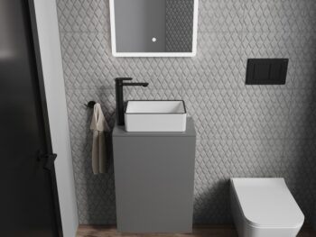 MEXEN - Nadiaumývadlo na dosku 36 x 23, bélá/čierna hrana 21613607