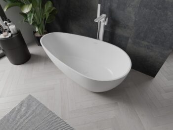 MEXEN - Palermo voľne stojaca vaňa z liateho mramoru 150 x 78, biela mat 57211507800