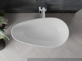 MEXEN - Palermo voľne stojaca vaňa z liateho mramoru 150 x 78, biela mat 57211507800