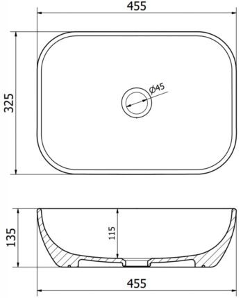 MEXEN - Rita umývadlo na dosku 45 x 32, mätová mat 21084546