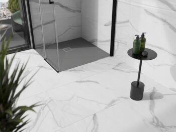 MEXEN - Stone+ Sprchová vanička štvorcová 80x80, šedý-betón 44618080