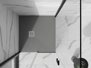 MEXEN - Stone+ Sprchová vanička štvorcová 80x80, šedý-betón 44618080