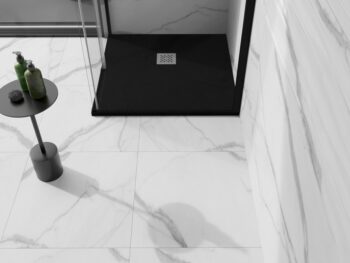 MEXEN - Stone+ Sprchová vanička štvorcová 90x90, čierna 44709090