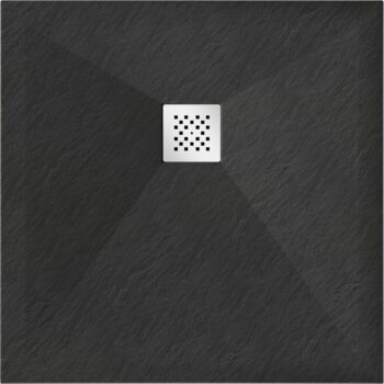 MEXEN - Stone+ Sprchová vanička štvorcová 90x90, čierna 44709090