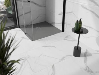 MEXEN - Stone+ Sprchová vanička štvorcová 90x90, šedý-betón 44619090