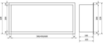 MEXEN - X-Wall-R modul pre vstavanie do steny 45 x 20, čierna 1970452010