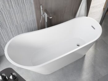 MEXEN/S - Alta vaňa voľne stojaca 170 x 75, biela, sifón a prepad chróm 52141707500-01