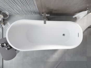 MEXEN/S - Alta vaňa voľne stojaca 170 x 75, biela, sifón a prepad chróm 52141707500-01
