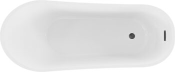 MEXEN/S - Alta vaňa voľne stojaca 170 x 75, biela, sifón a prepad čierna 52141707500-70