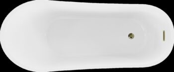 MEXEN/S - Alta vaňa voľne stojaca 170 x 75, biela/čierna, sifón a prepad zlatá 52141707575-50