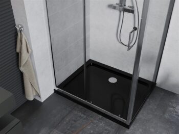 MEXEN/S - Apia Sprchovací kút 130x90, transparent, chróm + vanička so sifónom 840-130-090-01-00-4070