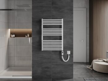 MEXEN/S - Apollo radiátor + vykurovacia tyč 860 x 550 mm, 600 W, biela W117-0860-550-2600-20